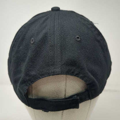 Baseball Cap Black One Size Strapback Pro Chukker Gold Cup UV Hat Embroidered