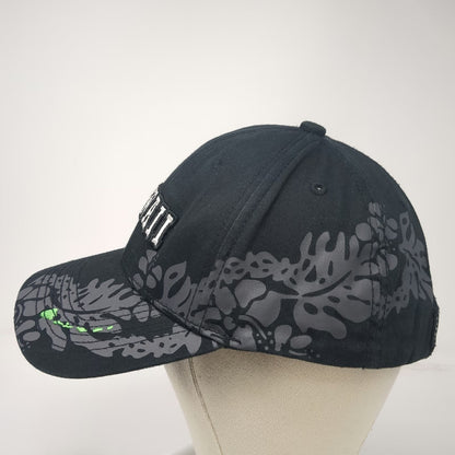 Hawaiian Headwear Baseball Cap Black One Size Floral Hawaii Graphic Flag Hat