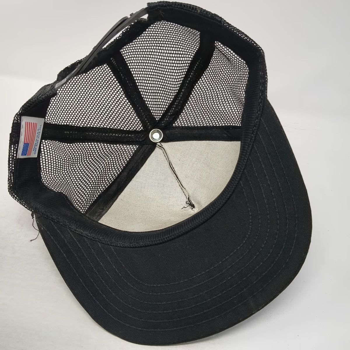 Safety-Kleen We Care Recycle Earth Trucker Hat Black One Size Snapback Made USA