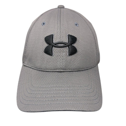 Under Armour Fitted Hat Gray MD/LG Embroidered Logo Solid 6 Panel