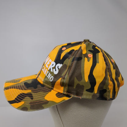 Winners Hotel Casino Strapback Hat Camouflage OSFA Adjustable Distressed 6 Panel