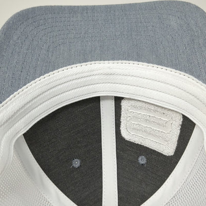 Richardson Baseball Cap Gray White M Mesh Back Stretch Fit Sloan Structured Hat