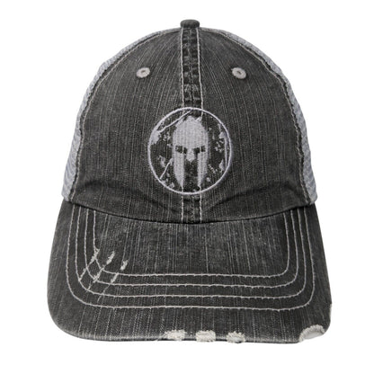 HG Strapback Mesh Back Trucker Hat Gray One Size Embroidered 6 Panel