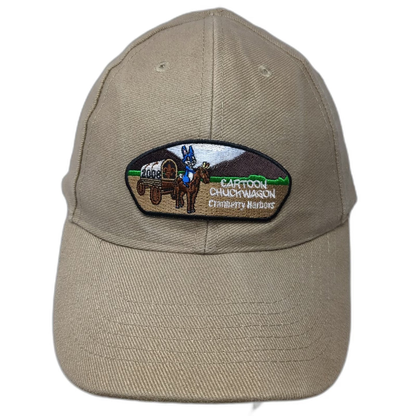 Mohr's Baseball Cap Brown One Size 2008 Cartoon Chuckwagon Patch Slideback Hat