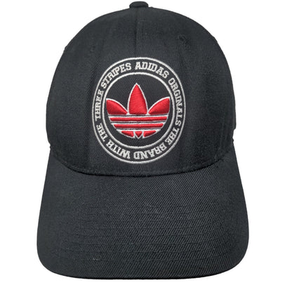 Adidas Men's Fitted Hat Black Size L-XL Embroidered Trefoil Logo Flexfit