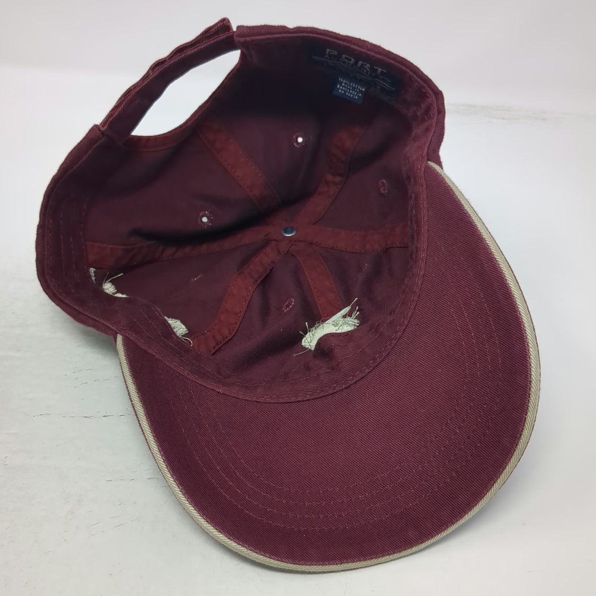 Port Authority Arid Club Kingfish Cup Red Baseball Cap Hat One Size 2004 Logo
