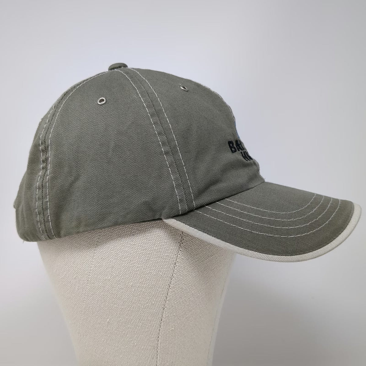 Outdoor Baker Hughes Blue Green Baseball Cap One Size Slideback Hat Stitching