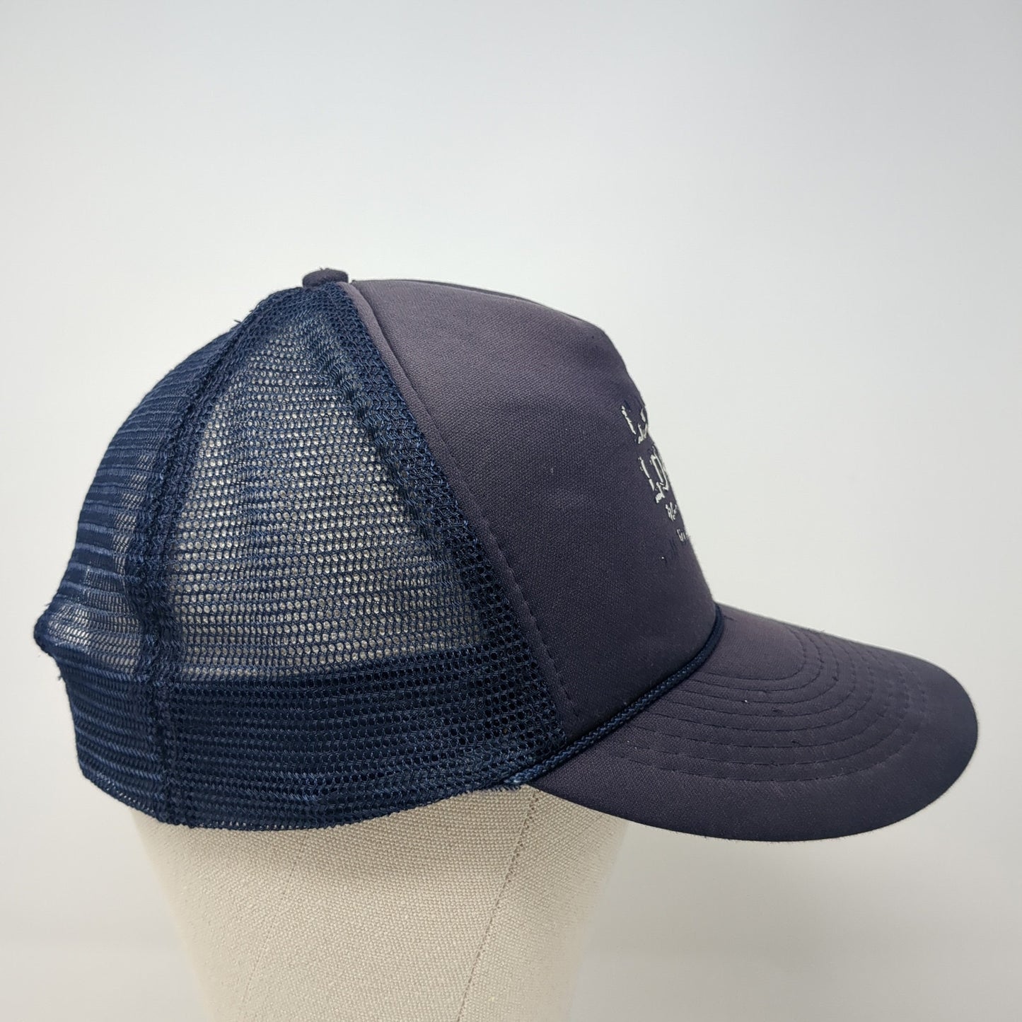 Caba's Lounge Snapback Trucker Hat Blue One Size Mesh Back Adjustable