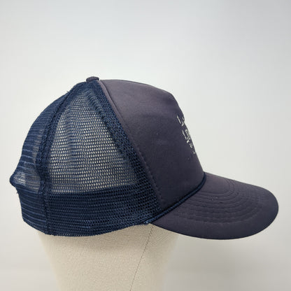Caba's Lounge Snapback Trucker Hat Blue One Size Mesh Back Adjustable