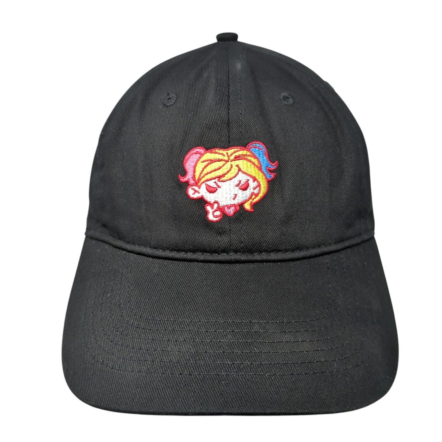 Harley Quinn Slideback Hat Black One Size Adjustable Embroidered Loot Crate