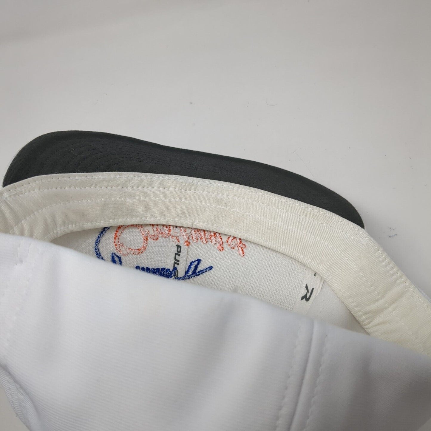 Optimist Football Fitted Hat White L/XL Flexfit Embroidered PTS20 Richardson