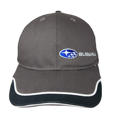 Subaru Strapback Hat Gray OSFA Adjustable Embroidered 6 Panel Nissun