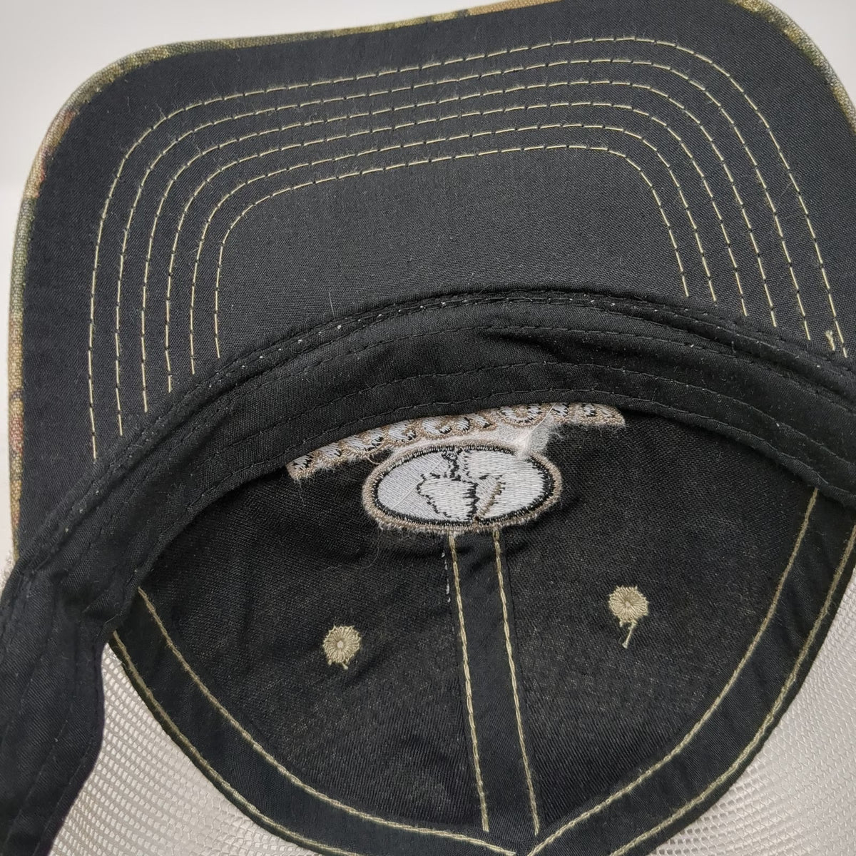 Mossy Oak Baseball Cap Green One Size Camo Mesh Back Strapback Embroidered Hat