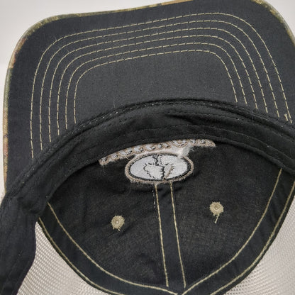 Mossy Oak Baseball Cap Green One Size Camo Mesh Back Strapback Embroidered Hat