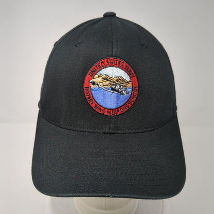 US Navy Rotary Wing Weapons School Fitted Hat Black Size S/M Embroidered Logo