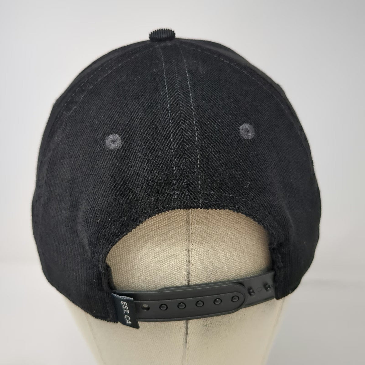 Callaway 5 Panel Black Hat One Size Snapback Corduroy Golf Carlsbad Logo Patch