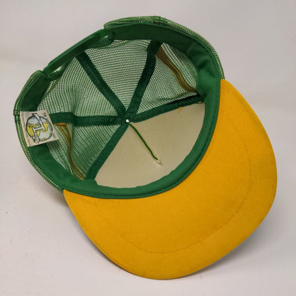 International Hats Mens Snapback Mesh Back Trucker Hat Green OSFA Notre Dame VTG