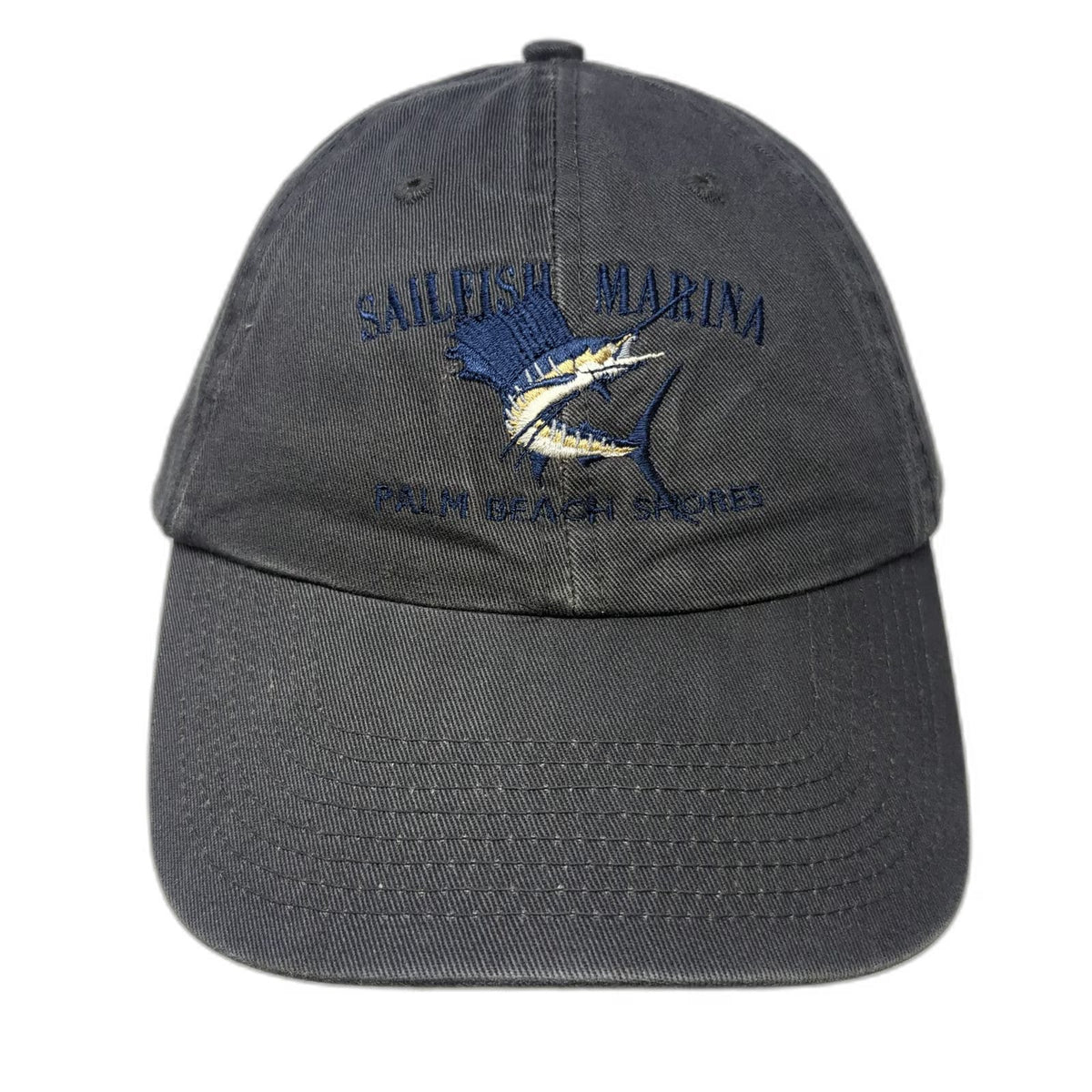 Attitude 101 Sailfish Marina Palm Beach Shores Gray Baseball Cap One Size Hat