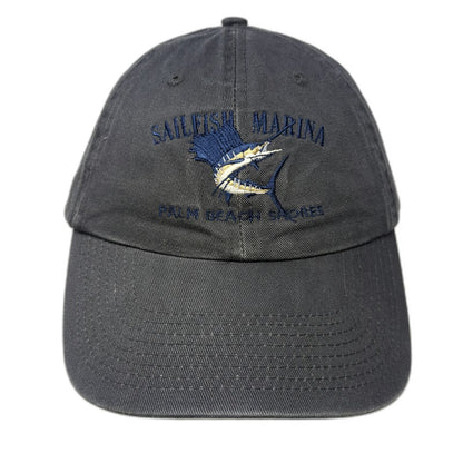 Attitude 101 Sailfish Marina Palm Beach Shores Gray Baseball Cap One Size Hat