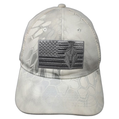 Kryptek Baseball Cap White One Size Camo Tactical Flag Spartan Embroidery Hat