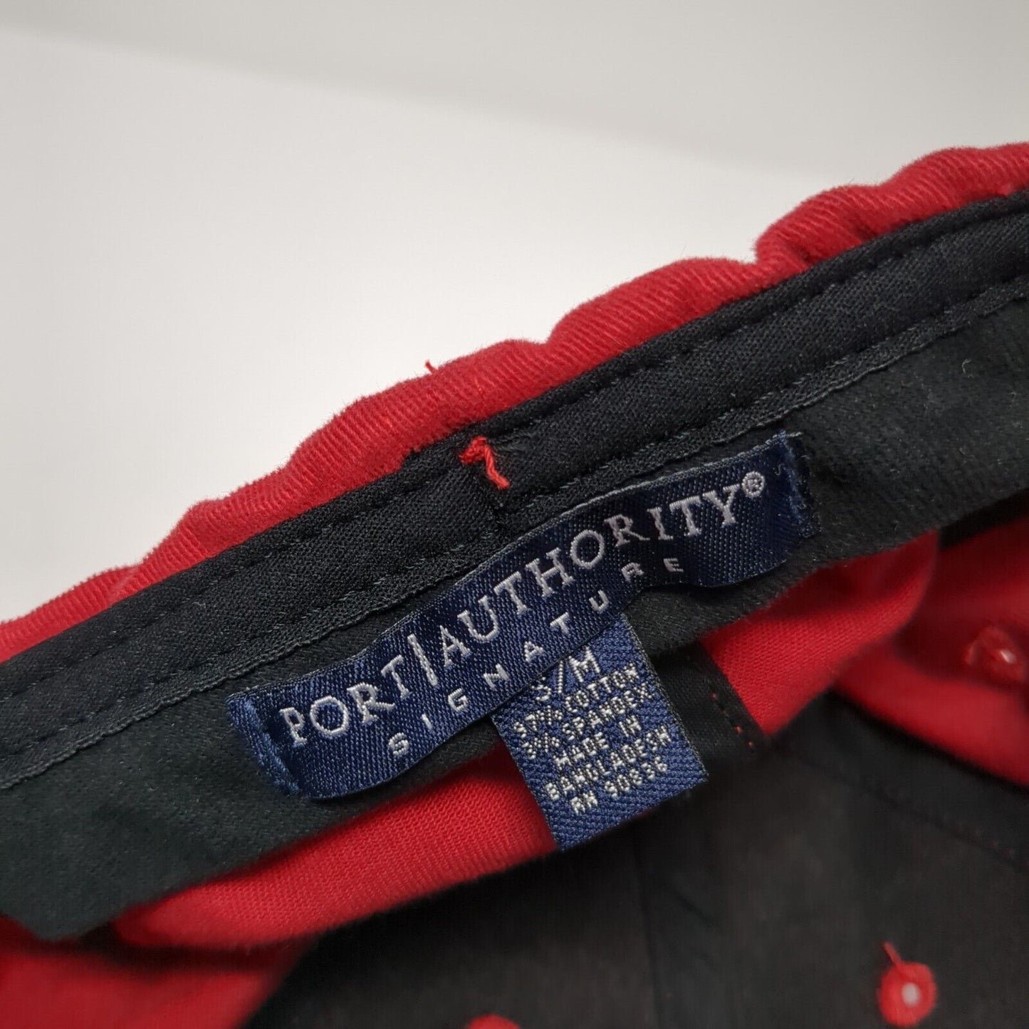Trikke Fitted Hat Red S/M Embroidered Logo Port Authority 6 Panel