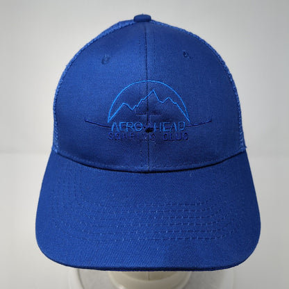 Aero Head Soaring Club Snapback Mesh Back Trucker Hat Blue One Size