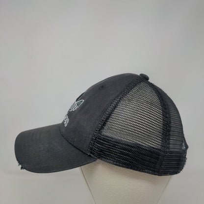 Adidas Trefoil Snapback Mesh Back Trucker Hat Black One Size 6 Panel