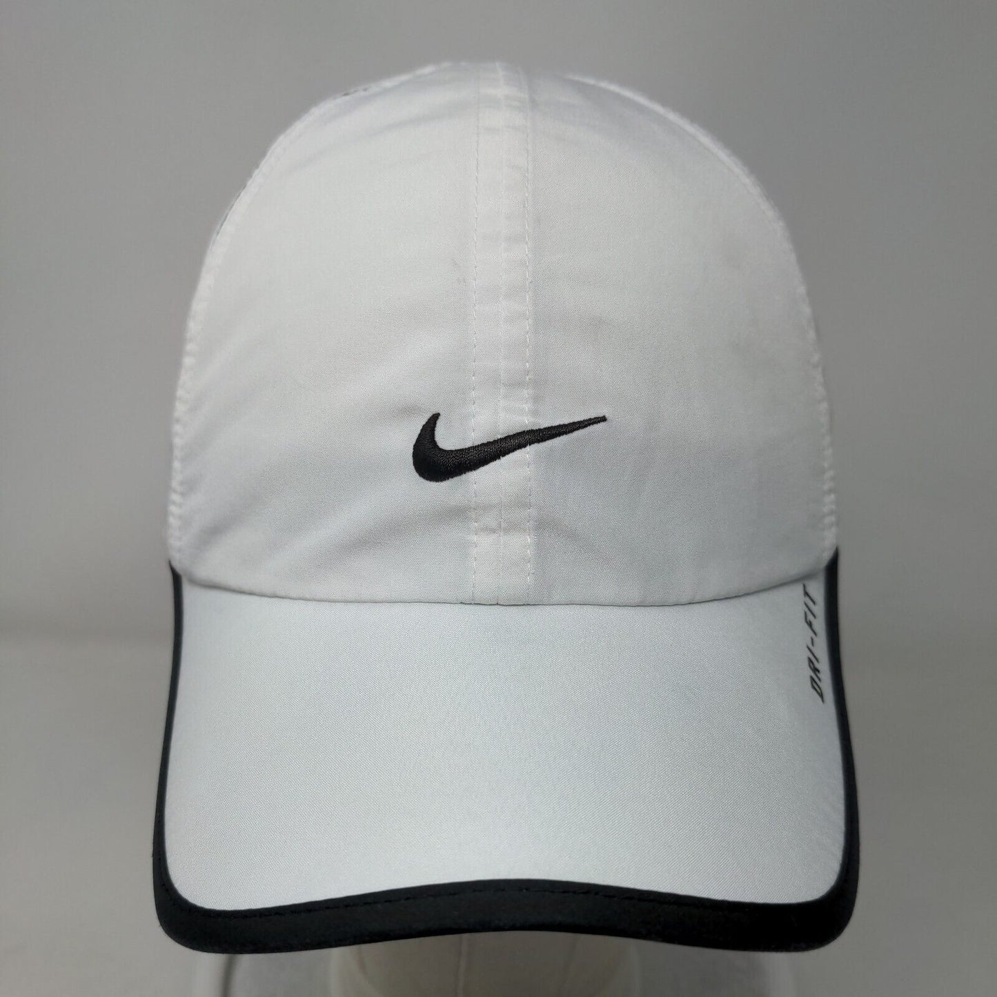 Nike Dri-Fit Strapback Hat White OSFM Adjustable Embroidered Featherlight