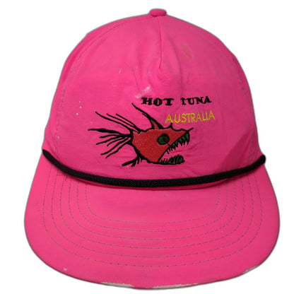 Hot Tuna 5 Panel Pink Strapback Hat Australia Rope Fish Logo Surf USA Vintage
