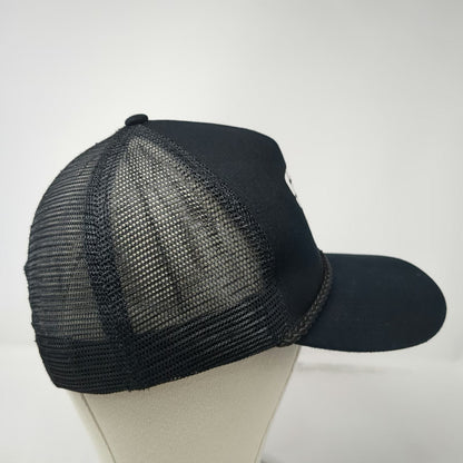 Cobra Trucker Hat Black One Size STACYC Logo Mesh Snapback Rope Brim Electric