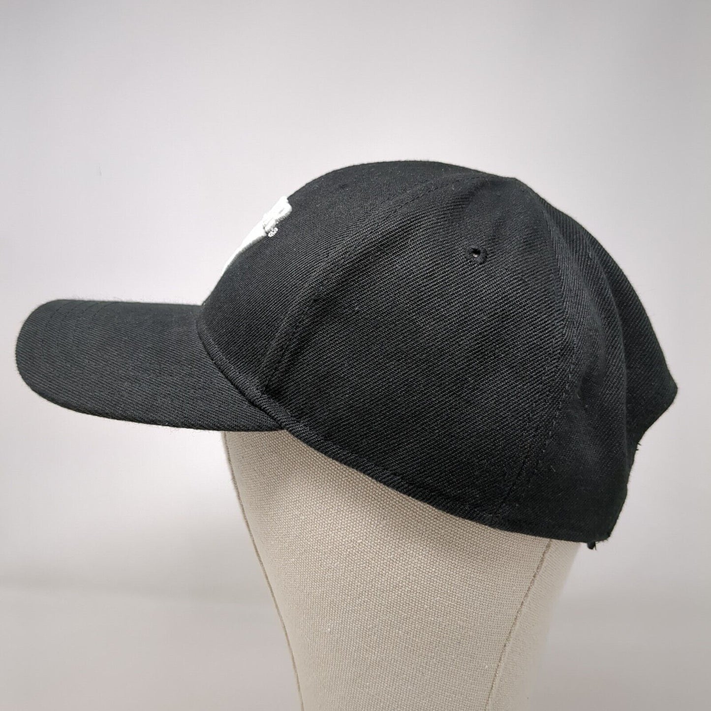 Condor Strapback Hat Black OSFM Adjustable Embroidered Solid 6 Panel