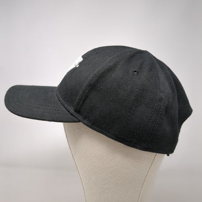 Condor Strapback Hat Black OSFM Adjustable Embroidered Solid 6 Panel