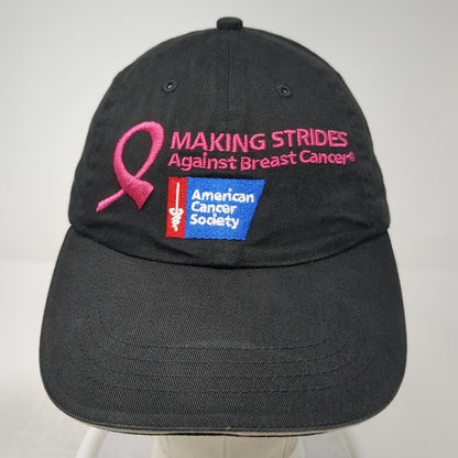 Cap America Baseball Cap Black One Size American Cancer Society Pink Ribbon Hat