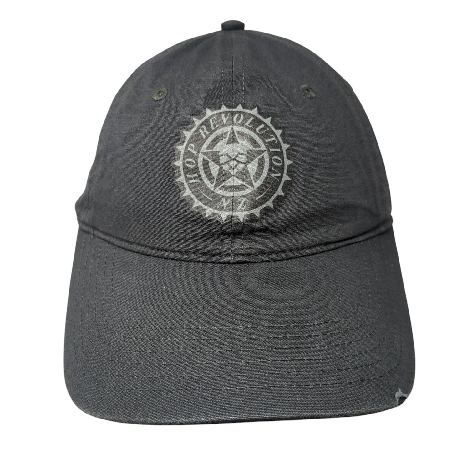 Hop Revolution Slideback Hat Gray One Size Adjustable Solid 6 Panel