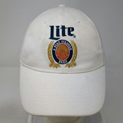 ACME Miller Lite Beer Logo Baseball Cap White One Size Snapback Fine Pilsner Hat