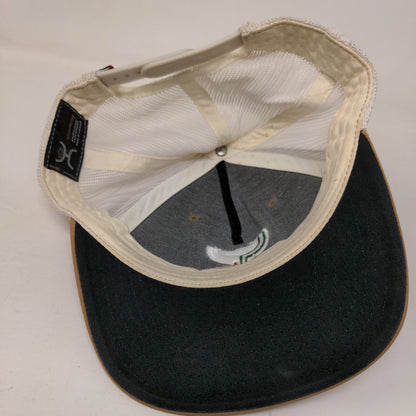 Get Your Hooey Snapback Mesh Back Trucker Hat Tan One Size Embroidered