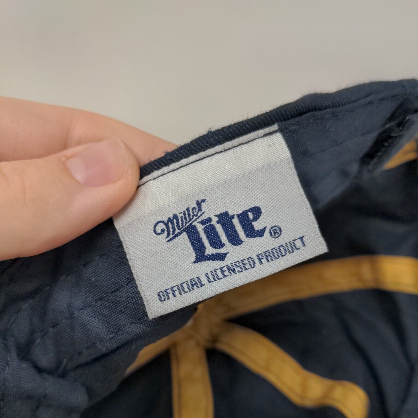 Miller Lite Strapback Hat Blue One Size Embroidered Adjustable 6 Panel