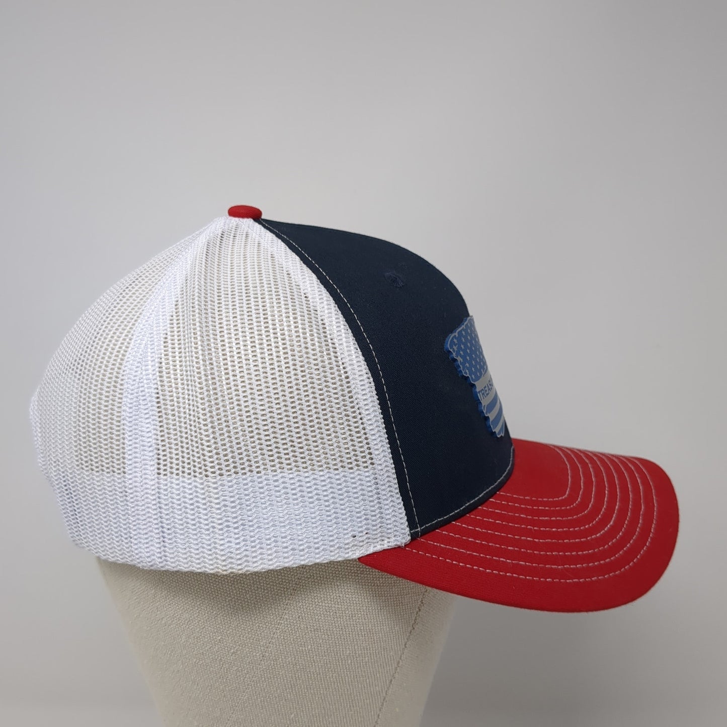Treasure Valley Steel Snapback Mesh Back Trucker Hat Multi One Size USA Flag