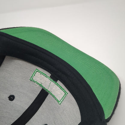 Skwezed Snapback Hat Black One Size Adjustable Embroidered 6 Panel