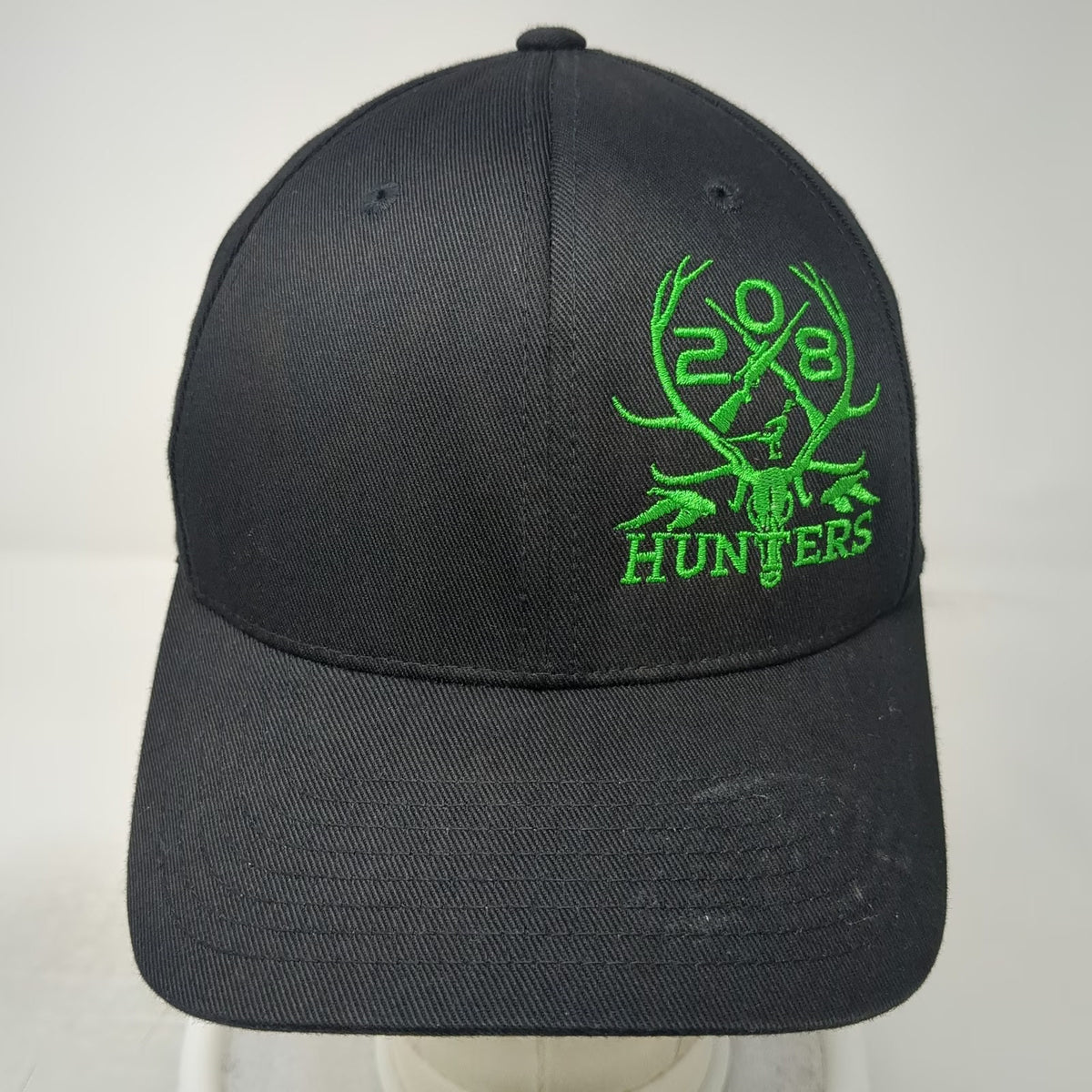 Flexfit Baseball Cap Black M 208 Hunters Deer Antlers Hunting Hat