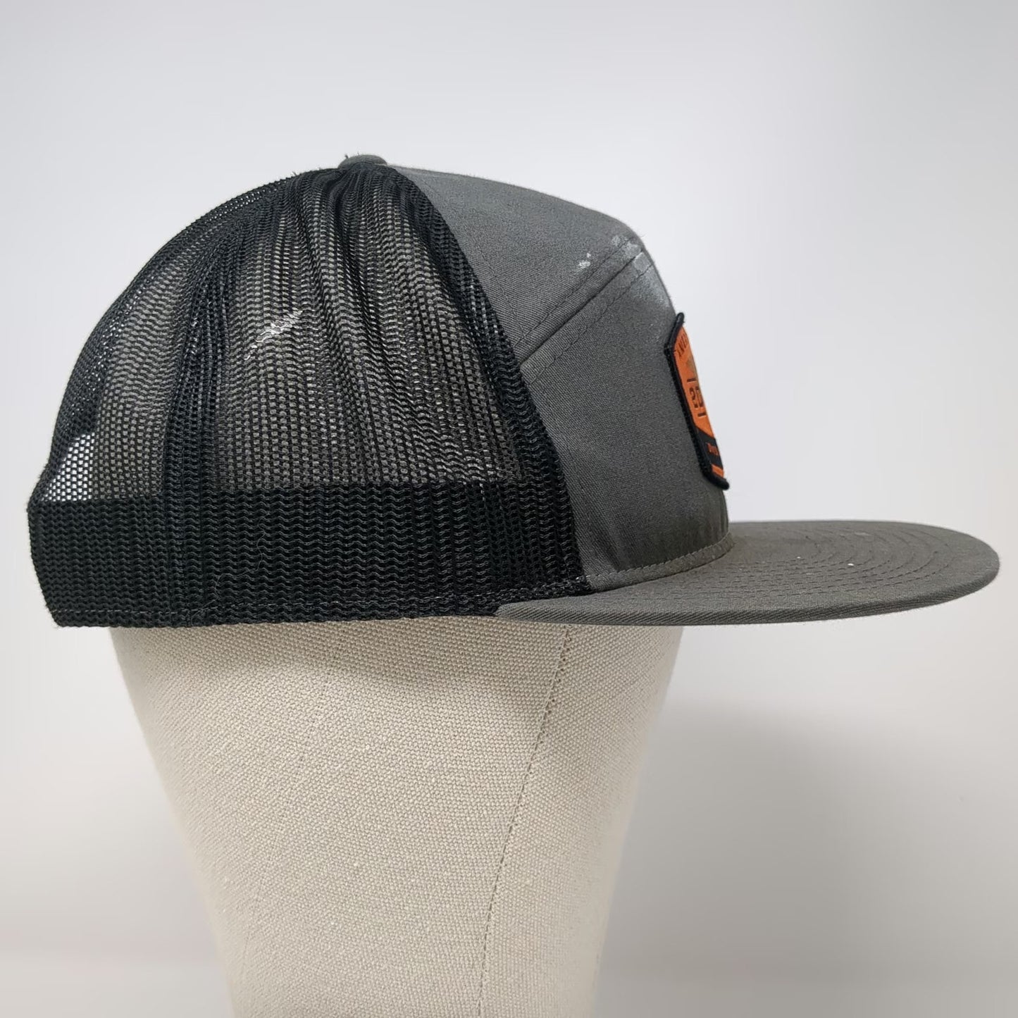 Richardson 5 Panel Gray One Size Mesh Snapback American Proud Diesel Power Hat