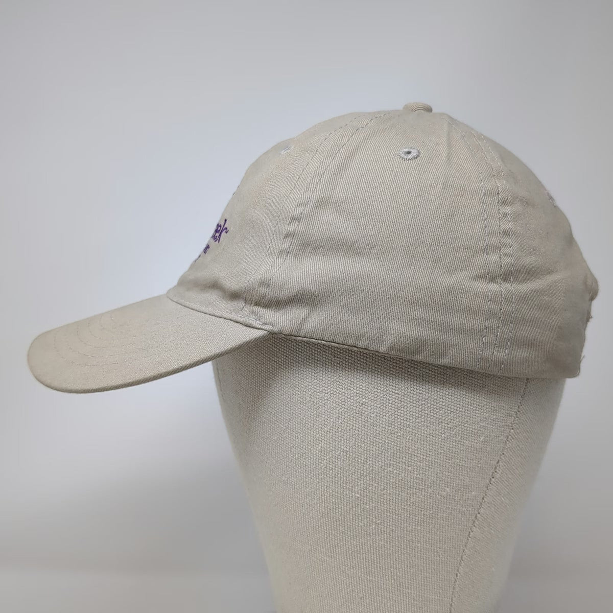 Apollo Baseball Cap Beige Purple One Size PebbleCreek Robson Resort Golf Hat