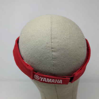 Yamaha Men's Strapback Visor Hat Cap Red Embroidered Are You True Blue Official