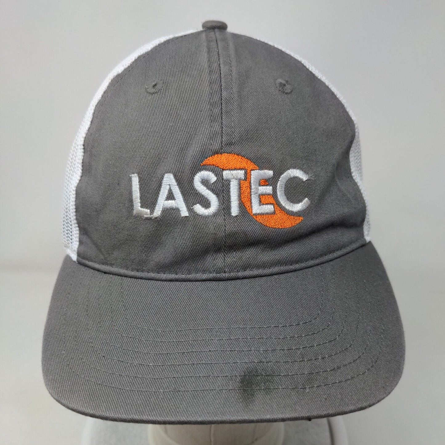 Lastec Strapback Trucker Hat Gray One Size Adjustable Mesh Back Cap America