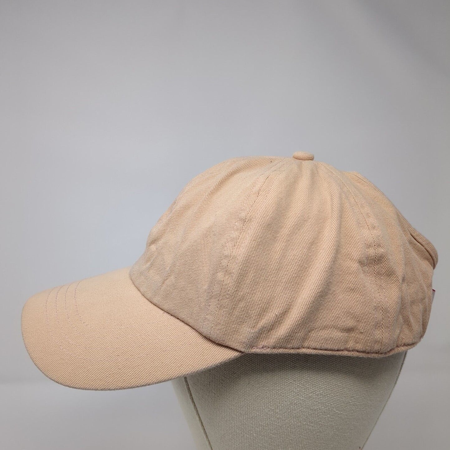 Ponyflo Ponyback Strapback Hat Tan One Size Adjustable Breathable Blank Cotton
