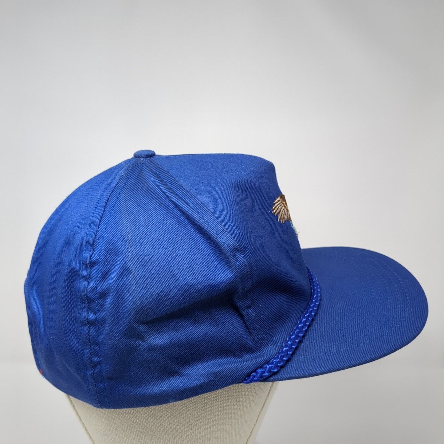 Alaska American Eagle Snapback Hat Blue One Size Adjustable Rope Arctic Circle