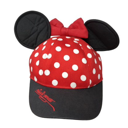 Minnie Mouse Bow Ears Snapback Hat Red Youth One Size Polka Dot Disney