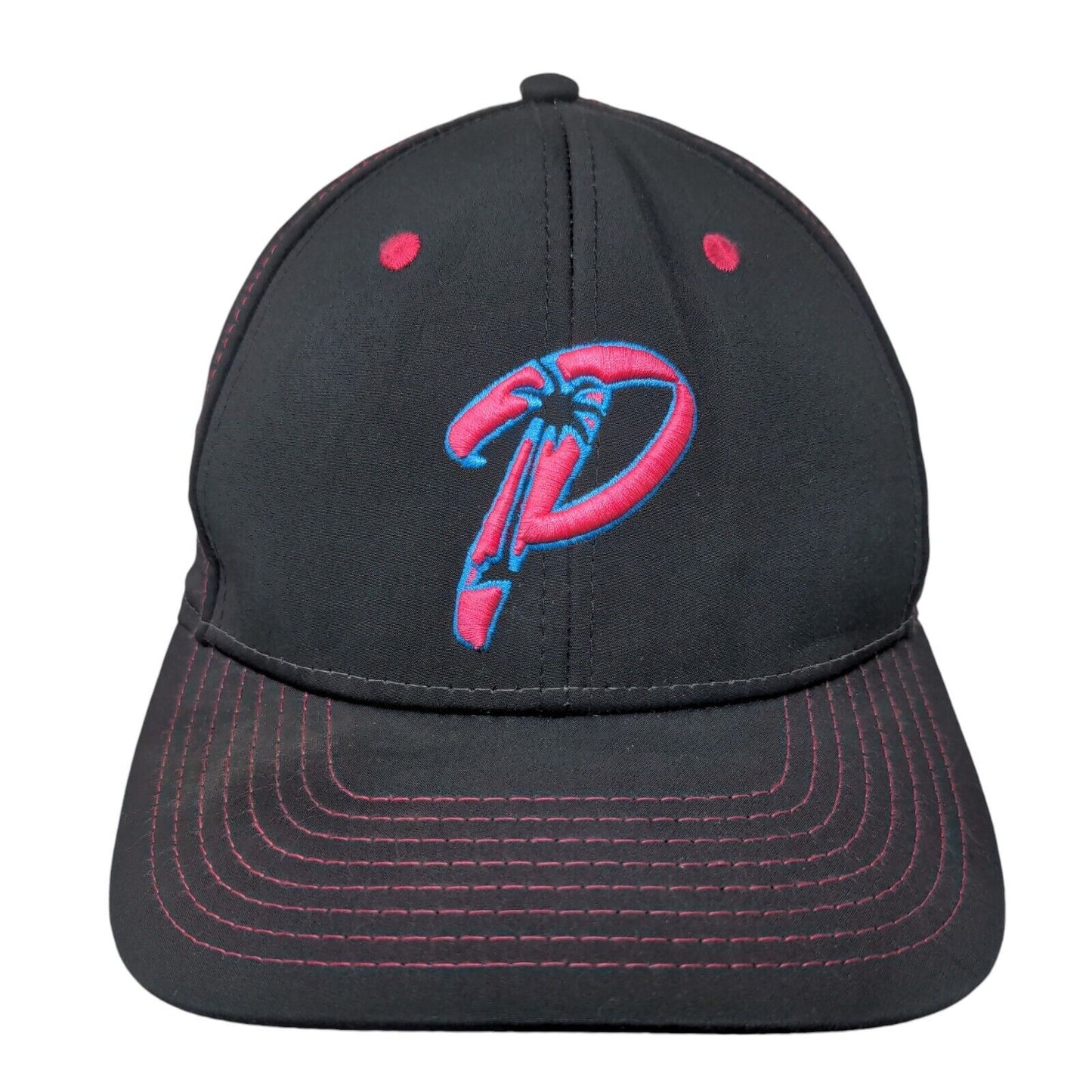 P Florida Prime Sports Fitted Hat Black M/L Embroidered Dome Headwear Co.