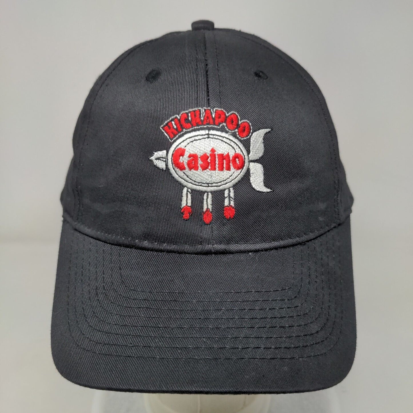 Kickapoo Casino Snapback Hat Black OSFM Embroidered Adjustable