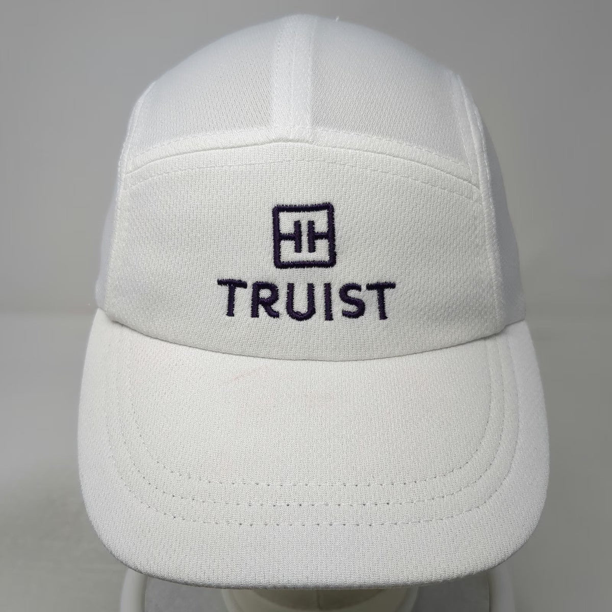 Ogio 5 Panel Hat White One Size Truist Bank Logo Polyester Performance Slideback